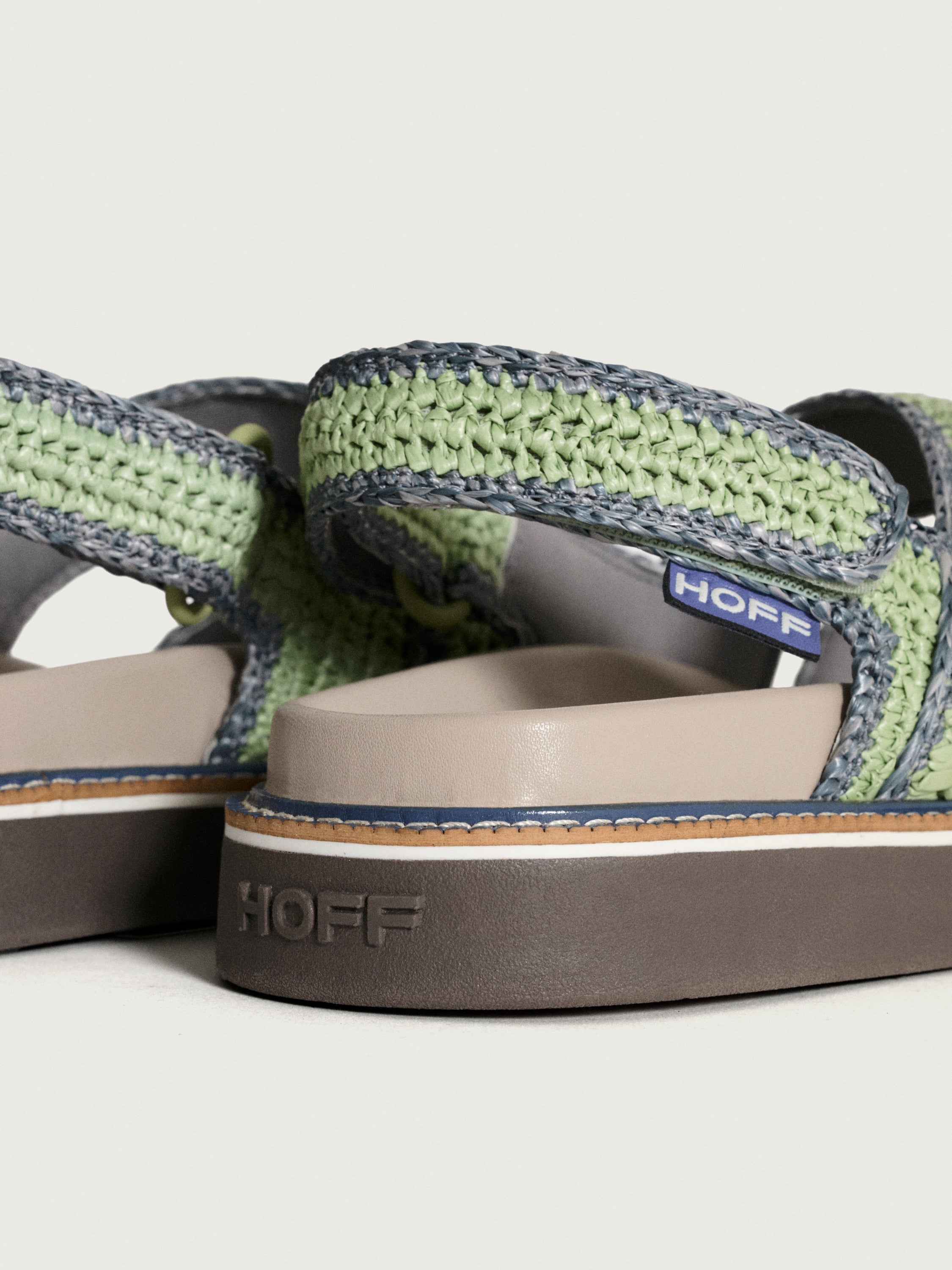 Sandal Road Raffia Aquamarine