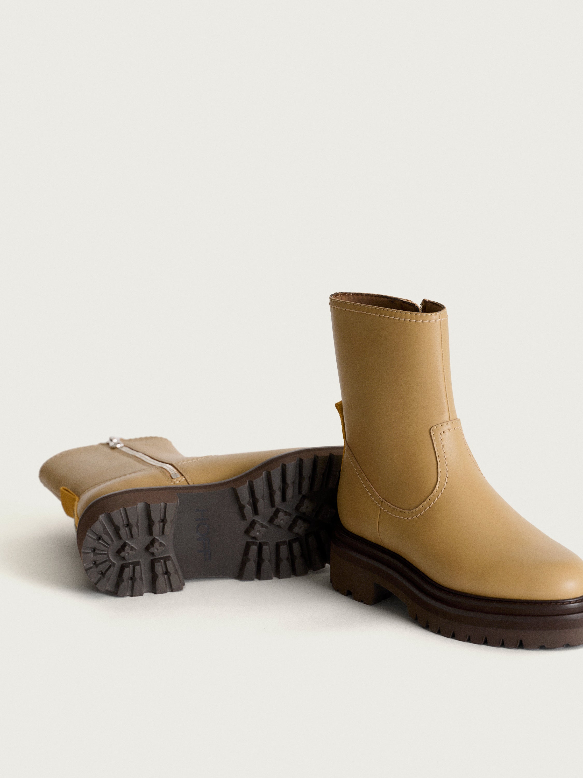 OFFICE OCHRE LEATHER BOOT