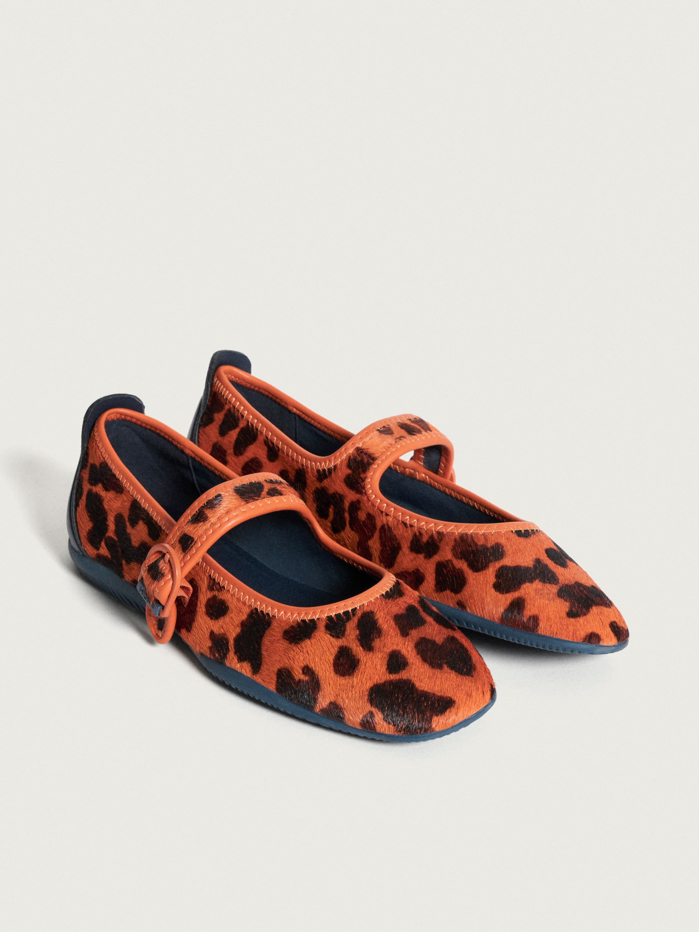 SCALA ANIMAL PRINT ORANGE MARY JANE